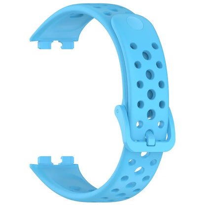 For Huawei Band 9 / 9 NFC / 8 / 8 NFC Breathable Holes Replacement Band Silicone Watch Strap