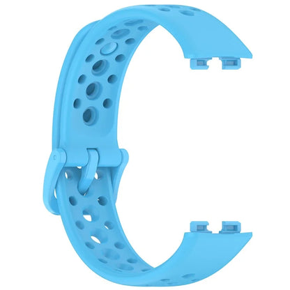 For Huawei Band 9 / 9 NFC / 8 / 8 NFC Breathable Holes Replacement Band Silicone Watch Strap