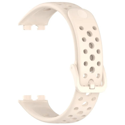 For Huawei Band 9 / 9 NFC / 8 / 8 NFC Breathable Holes Replacement Band Silicone Watch Strap