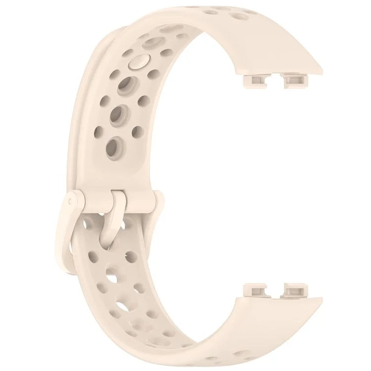 For Huawei Band 9 / 9 NFC / 8 / 8 NFC Breathable Holes Replacement Band Silicone Watch Strap