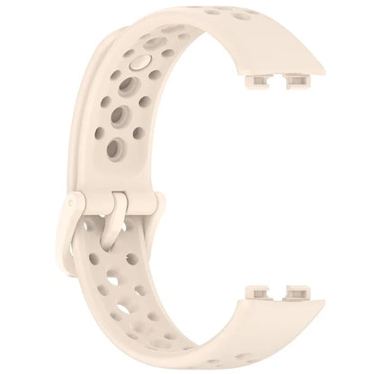For Huawei Band 9 / 9 NFC / 8 / 8 NFC Breathable Holes Replacement Band Silicone Watch Strap