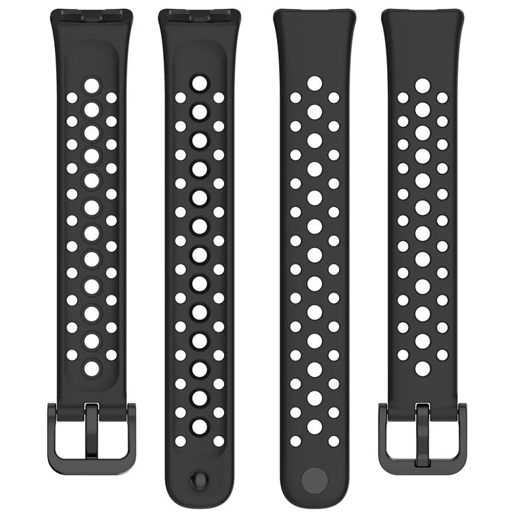 For Huawei Band 9 / 9 NFC / 8 / 8 NFC Breathable Holes Replacement Band Silicone Watch Strap+Purple