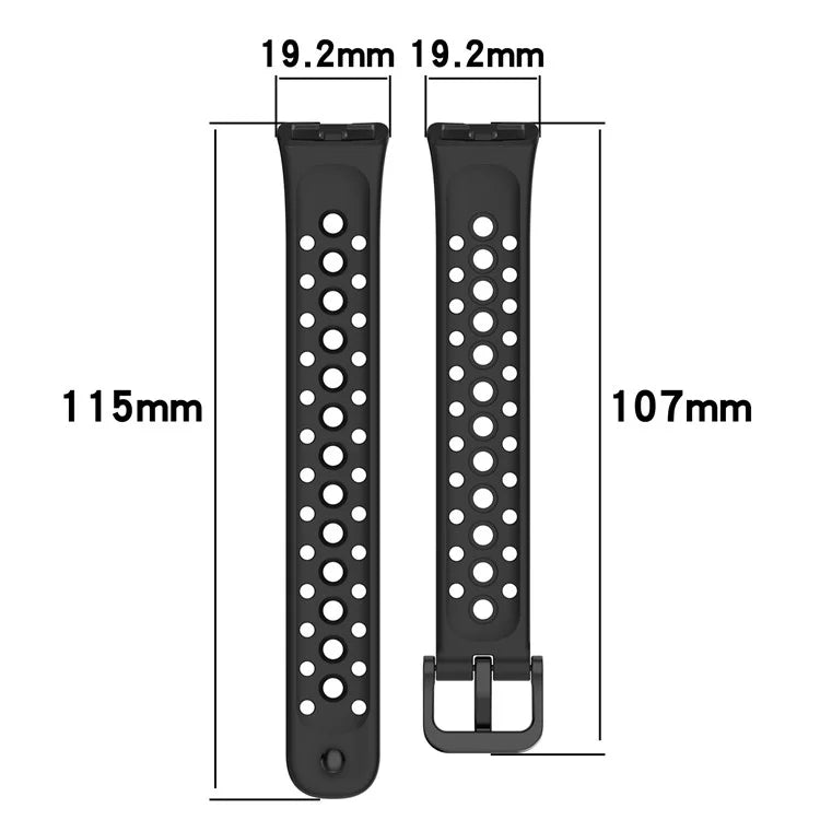 For Huawei Band 9 / 9 NFC / 8 / 8 NFC Breathable Holes Replacement Band Silicone Watch Strap+Purple