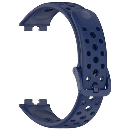 For Huawei Band 9 / 9 NFC / 8 / 8 NFC Breathable Holes Replacement Band Silicone Watch Strap