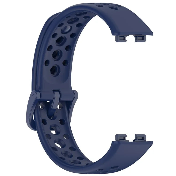 For Huawei Band 9 / 9 NFC / 8 / 8 NFC Breathable Holes Replacement Band Silicone Watch Strap