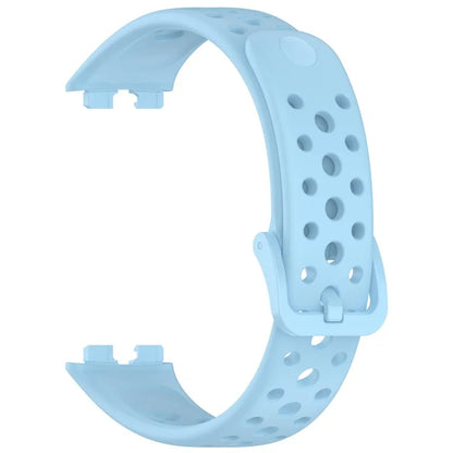 For Huawei Band 9 / 9 NFC / 8 / 8 NFC Breathable Holes Replacement Band Silicone Watch Strap
