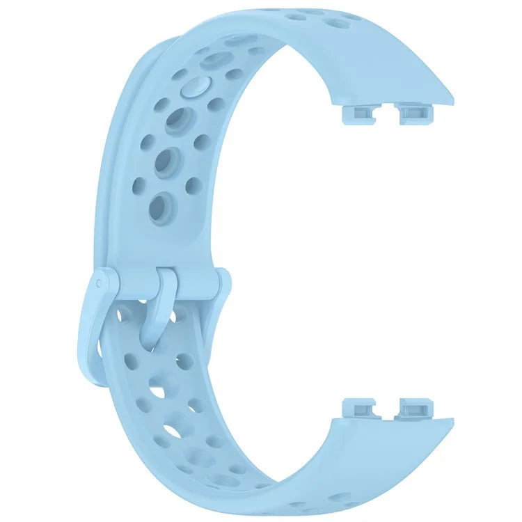 For Huawei Band 9 / 9 NFC / 8 / 8 NFC Breathable Holes Replacement Band Silicone Watch Strap