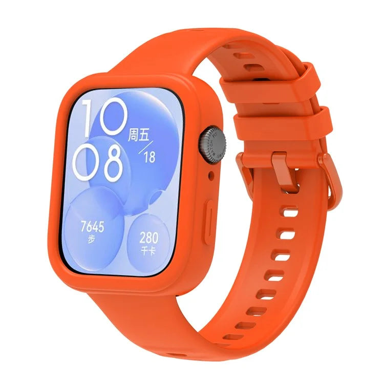 For Huawei Watch Fit 3 Silicone Case Hollow Shockproof Watch Protective Frame