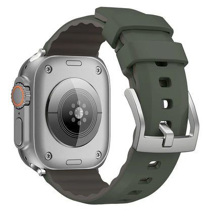 For Apple Watch Series 9 8 7 41mm  /  6 5 4 SE (2022) SE (2023) SE 40mm  /  3 2 1 38mm Silicone Watch Bandish Green