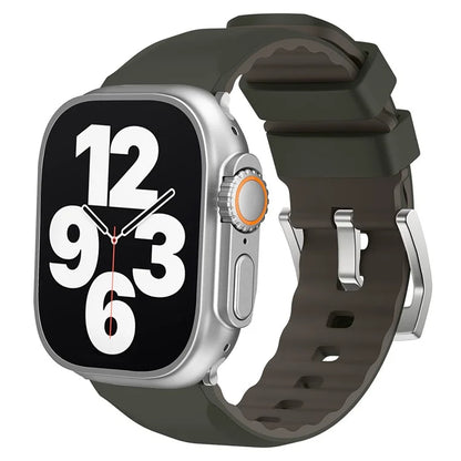 For Apple Watch Series 9 8 7 41mm  /  6 5 4 SE (2022) SE (2023) SE 40mm  /  3 2 1 38mm Silicone Watch Bandish Green