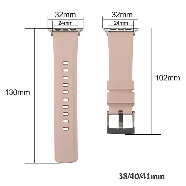 For Apple Watch Series 9 8 7 41mm  /  6 5 4 SE (2022) SE (2023) SE 40mm  /  3 2 1 38mm Silicone Watch Band