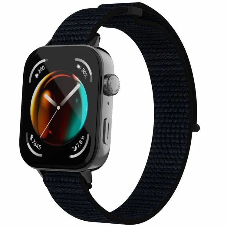 For Huawei Watch Fit 3 Watch Strap Magic Tape Nylon Wrist Band