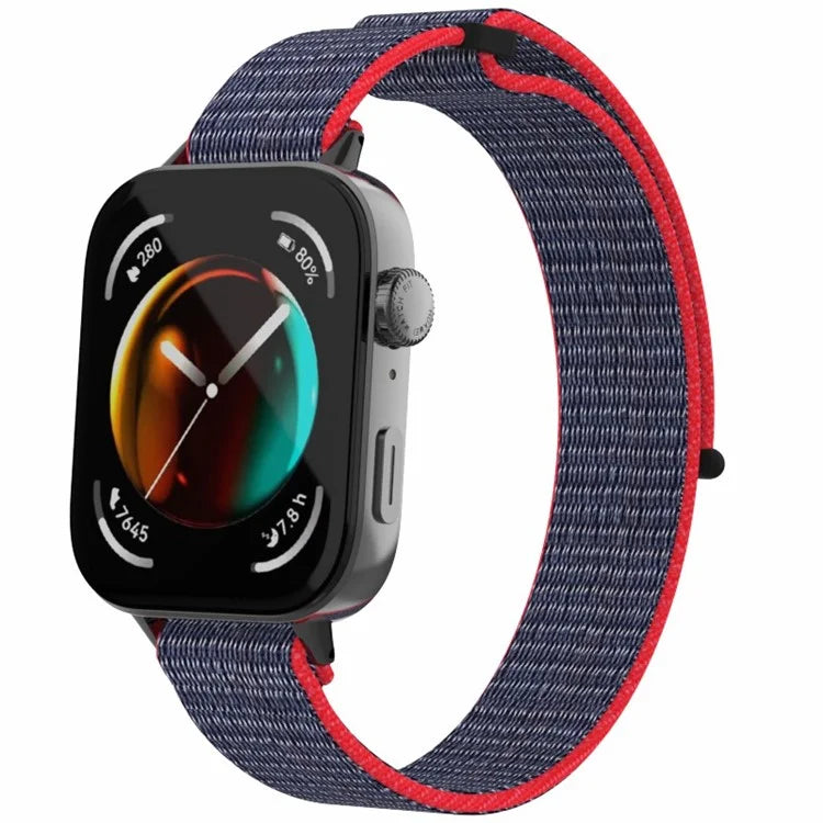 For Huawei Watch Fit 3 Watch Strap Magic Tape Nylon Wrist Band