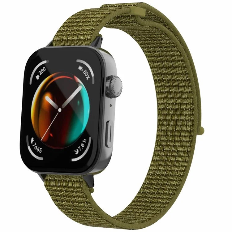 For Huawei Watch Fit 3 Watch Strap Magic Tape Nylon Wrist Band