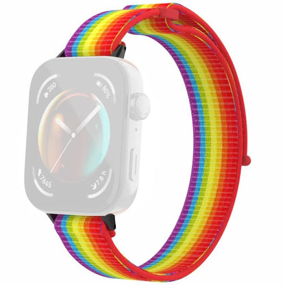 For Huawei Watch Fit 3 Watch Strap Magic Tape Nylon Wrist Band