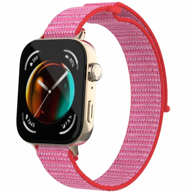 For Huawei Watch Fit 3 Watch Strap Magic Tape Nylon Wrist Band