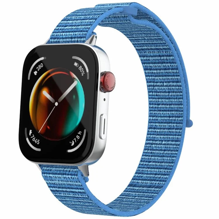 For Huawei Watch Fit 3 Watch Strap Magic Tape Nylon Wrist Band