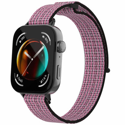 For Huawei Watch Fit 3 Watch Strap Magic Tape Nylon Wrist Band