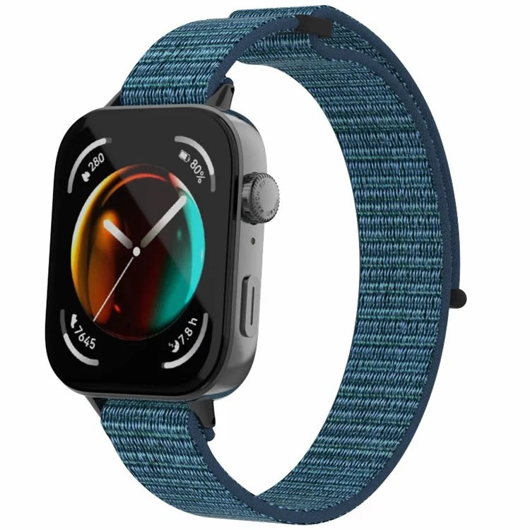 For Huawei Watch Fit 3 Watch Strap Magic Tape Nylon Wrist Band