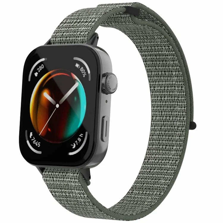 For Huawei Watch Fit 3 Watch Strap Magic Tape Nylon Wrist Band