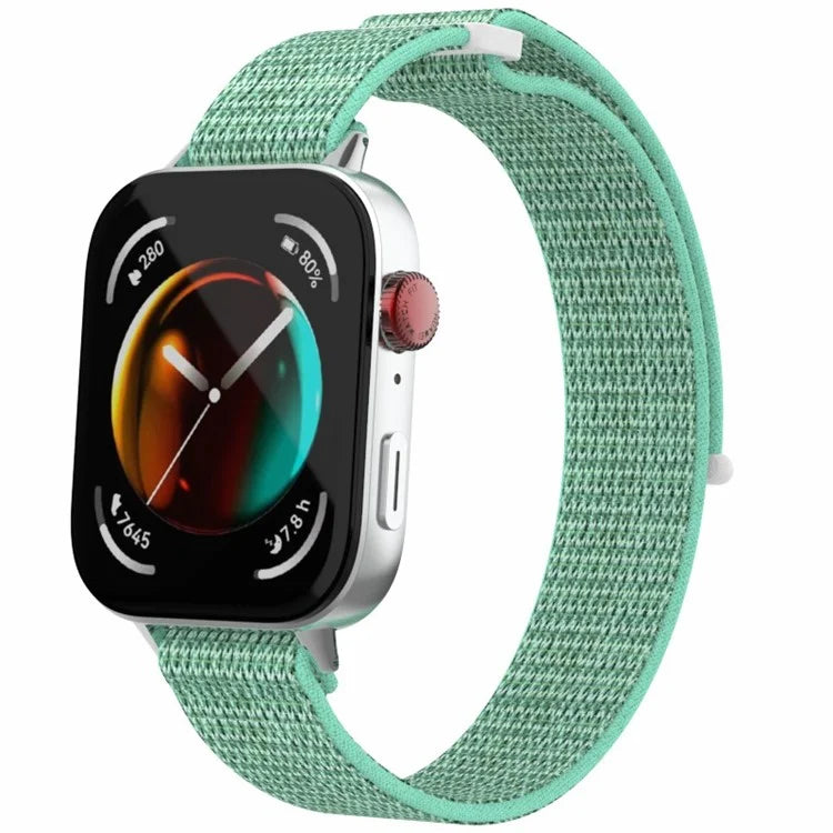 For Huawei Watch Fit 3 Watch Strap Magic Tape Nylon Wrist Band
