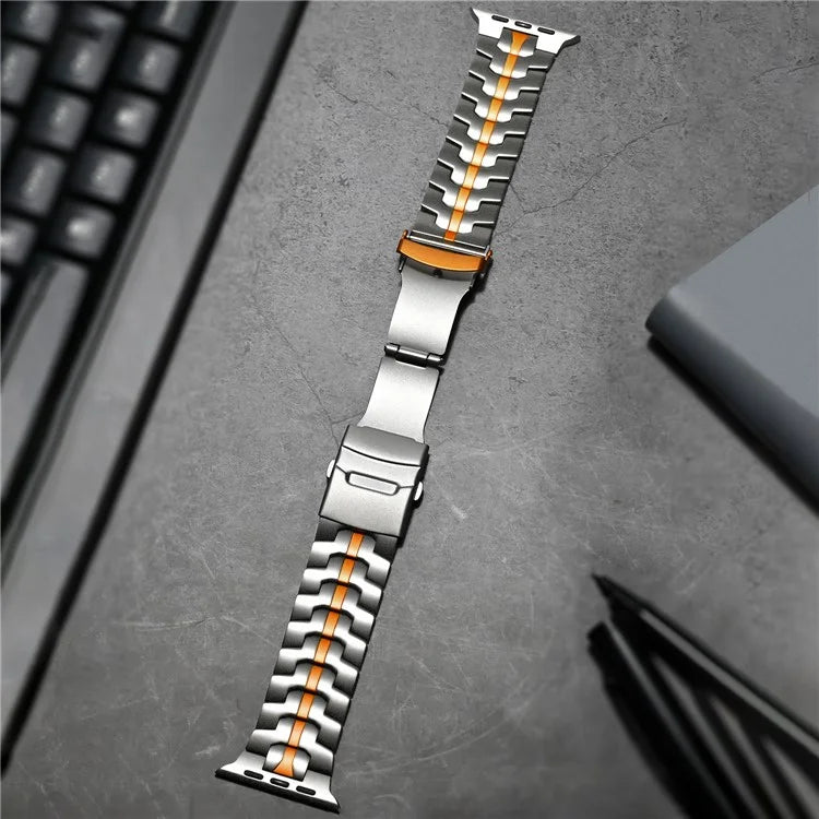 For Apple Watch Ultra 2 Ultra 49mm  /  Series 9 8 7 45mm  /  6 5 4 SE (2022) SE (2023) SE 44mm  /  3 2 1 42mm Watch Strap Titanium