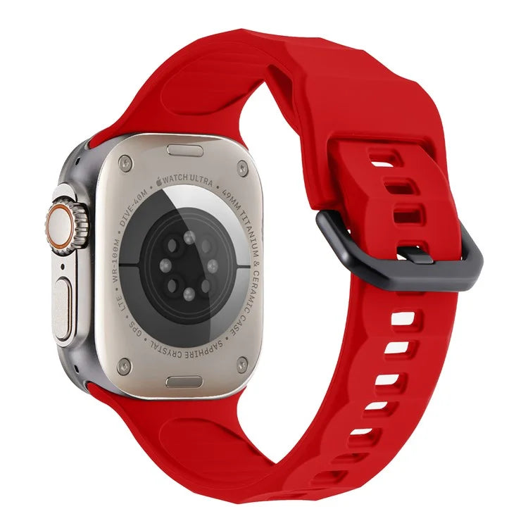 For Apple Watch Ultra 2 Ultra 49mm / 9 8 7 45mm / 6 5 4 SE (2022) SE (2023) SE 44mm / 3 2 1 42mm Silicone Watch Strap
