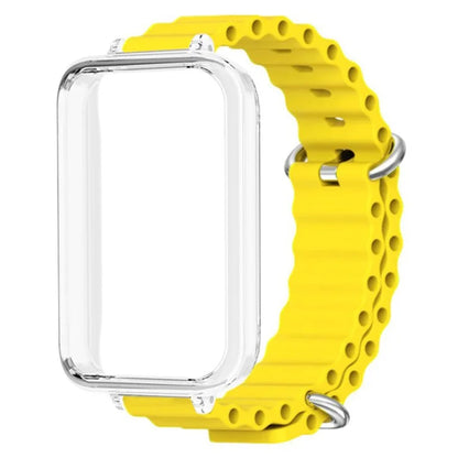 For Honor Band 9 Watch Band Ocean Silicone Strap with Transparent Case