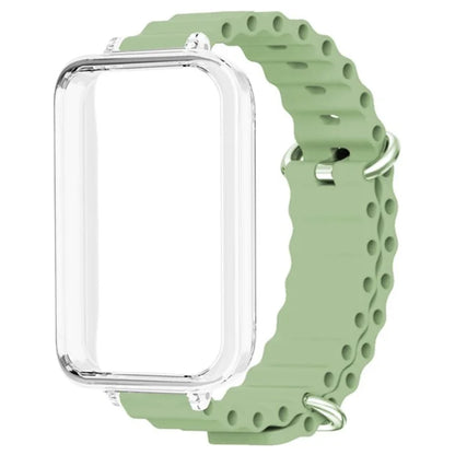 For Honor Band 9 Watch Band Ocean Silicone Strap with Transparent Case