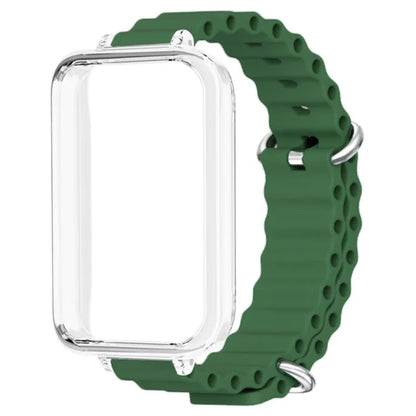 For Honor Band 9 Watch Band Ocean Silicone Strap with Transparent Case