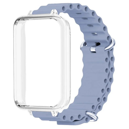 For Honor Band 9 Watch Band Ocean Silicone Strap with Transparent Case