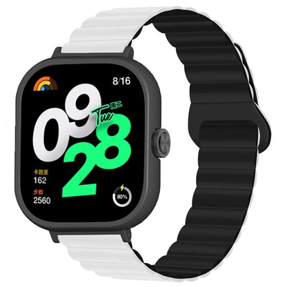 For Xiaomi Redmi Watch 4 Silicone Watch Strap Dual Color Magnetic Band with PC Case