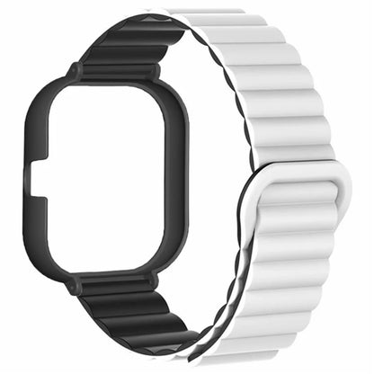 For Xiaomi Redmi Watch 4 Silicone Watch Strap Dual Color Magnetic Band with PC Case