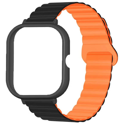 For Xiaomi Redmi Watch 4 Silicone Watch Strap Dual Color Magnetic Band with PC Case