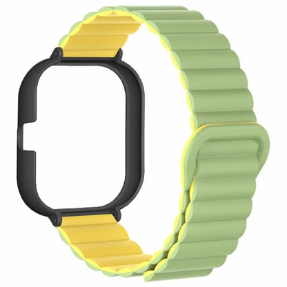 For Xiaomi Redmi Watch 4 Silicone Watch Strap Dual Color Magnetic Band with PC Case