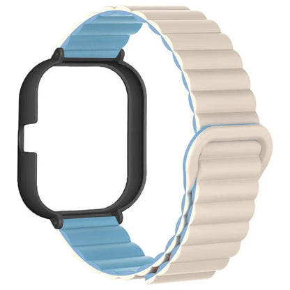 For Xiaomi Redmi Watch 4 Silicone Watch Strap Dual Color Magnetic Band with PC Case
