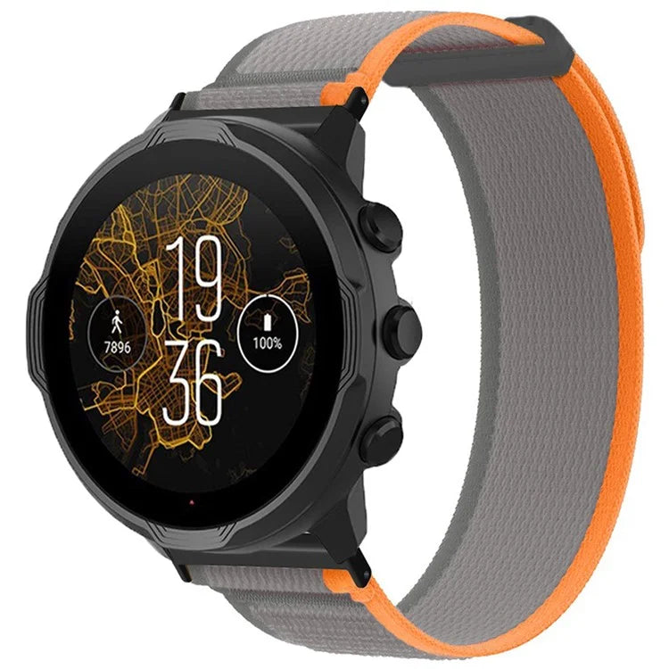 For Suunto Spartan Sport Wrist HR Baro / Suunto 9 Nylon Watch Band 24mm Loop Fastener Strap