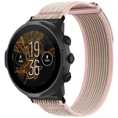For Suunto Spartan Sport Wrist HR Baro / Suunto 9 Nylon Watch Band 24mm Loop Fastener Strap