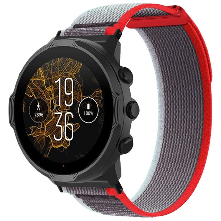 For Suunto Spartan Sport Wrist HR Baro / Suunto 9 Nylon Watch Band 24mm Loop Fastener Strap