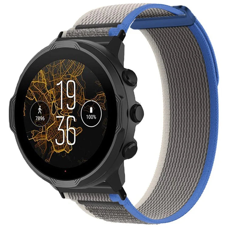 For Suunto Spartan Sport Wrist HR Baro / Suunto 9 Nylon Watch Band 24mm Loop Fastener Strap