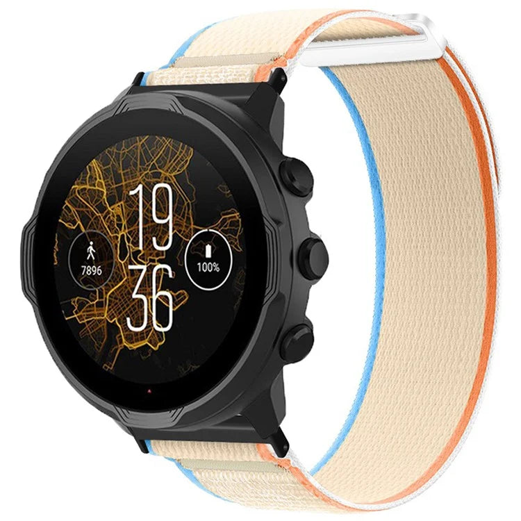 For Suunto Spartan Sport Wrist HR Baro / Suunto 9 Nylon Watch Band 24mm Loop Fastener Strap