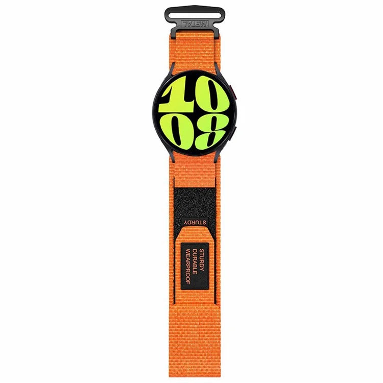 For Samsung Galaxy Watch6 / Watch 5 / Watch4 Nylon Watch Band 22mm Adjustable Wrist Strap