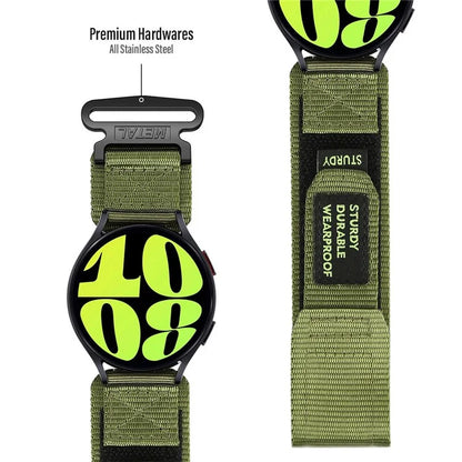 For Samsung Galaxy Watch6 / Watch 5 / Watch4 Nylon Watch Band 22mm Adjustable Wrist Strap