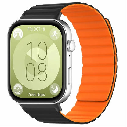 For Huawei Watch Fit 3 Watch Band Adjustable Magnetic Silicone Wrist Strap