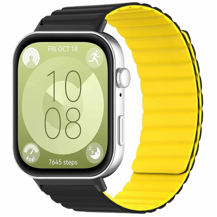 For Huawei Watch Fit 3 Watch Band Adjustable Magnetic Silicone Wrist Strap