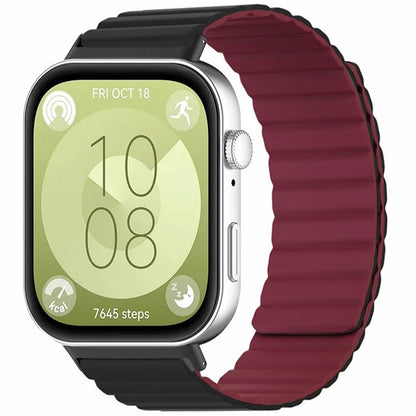 For Huawei Watch Fit 3 Watch Band Adjustable Magnetic Silicone Wrist Strap