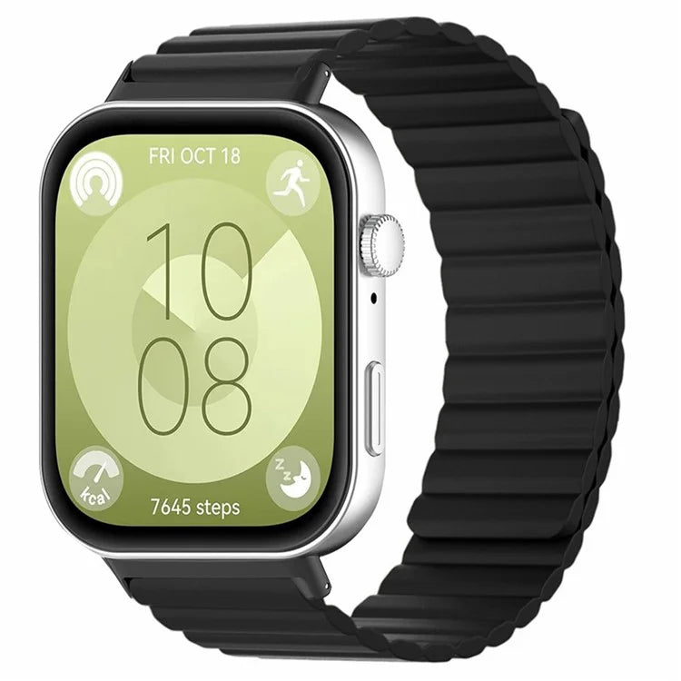 For Huawei Watch Fit 3 Watch Band Adjustable Magnetic Silicone Wrist Strap