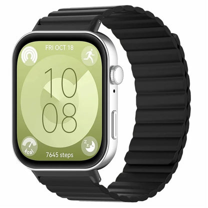 For Huawei Watch Fit 3 Watch Band Adjustable Magnetic Silicone Wrist Strap