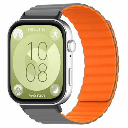 For Huawei Watch Fit 3 Watch Band Adjustable Magnetic Silicone Wrist Strap