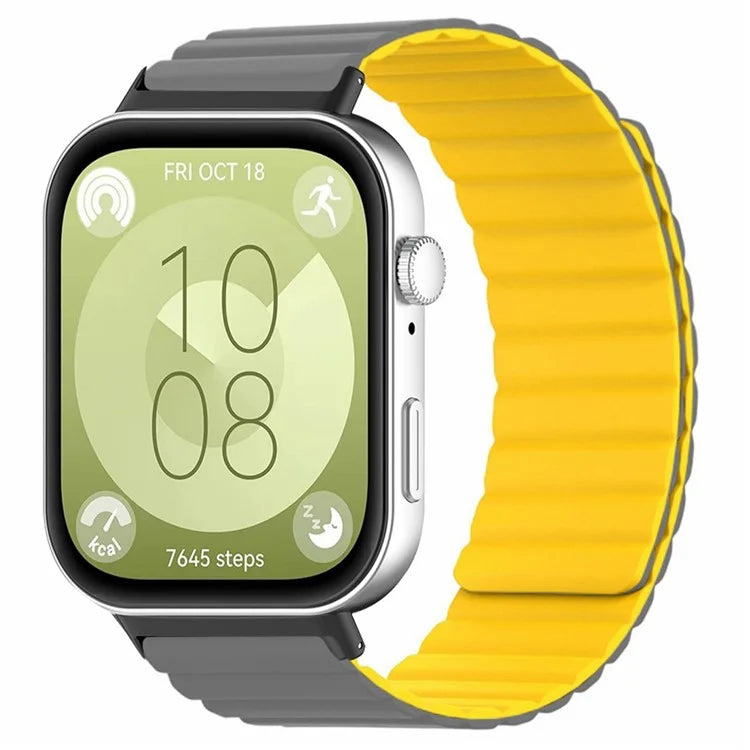 For Huawei Watch Fit 3 Watch Band Adjustable Magnetic Silicone Wrist Strap